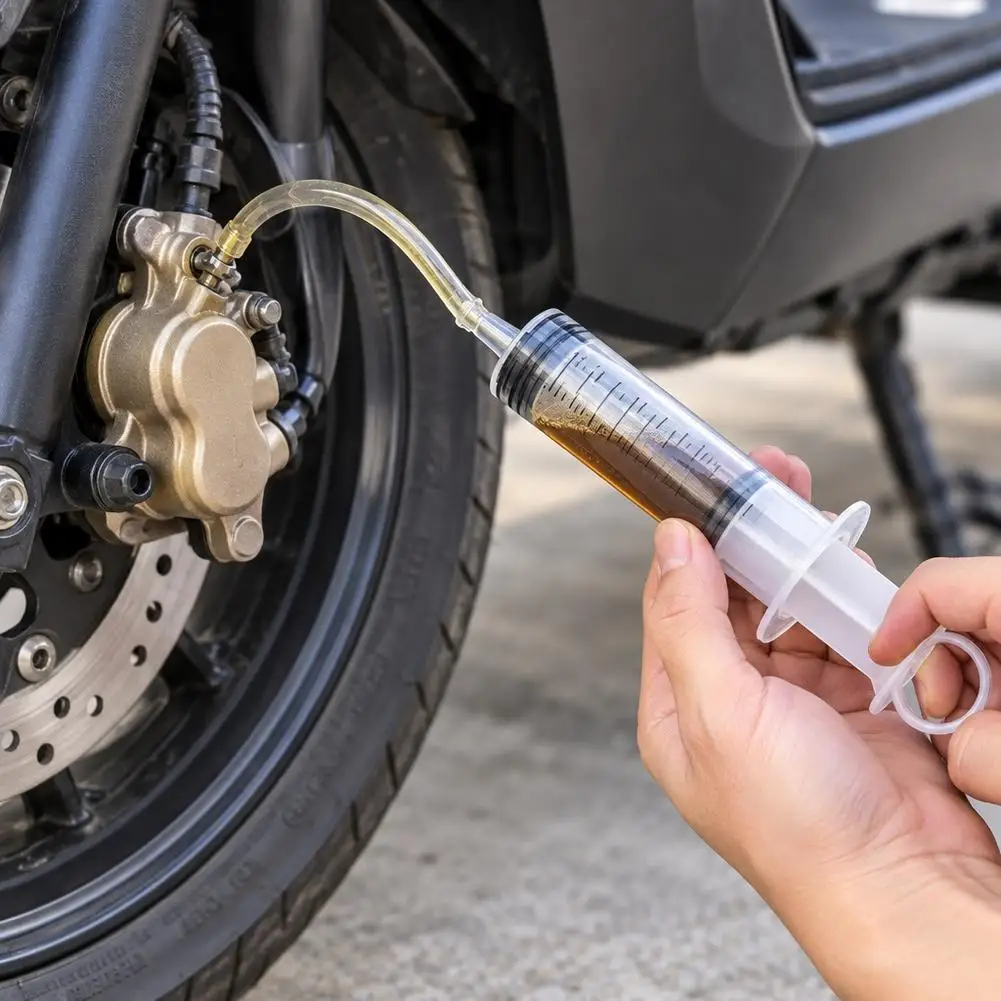 Disc Brake Oil Exhaust Tool Electric Motorcycle Air Extractor Plus Vent Pipe Upper And Lower Pump Vacuum Syringe One