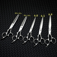 Professional left-handed barber scissors Japan 440C steel 6-6.5-6.8 inch Multiple hair thinning scissors Comb accessories inclu