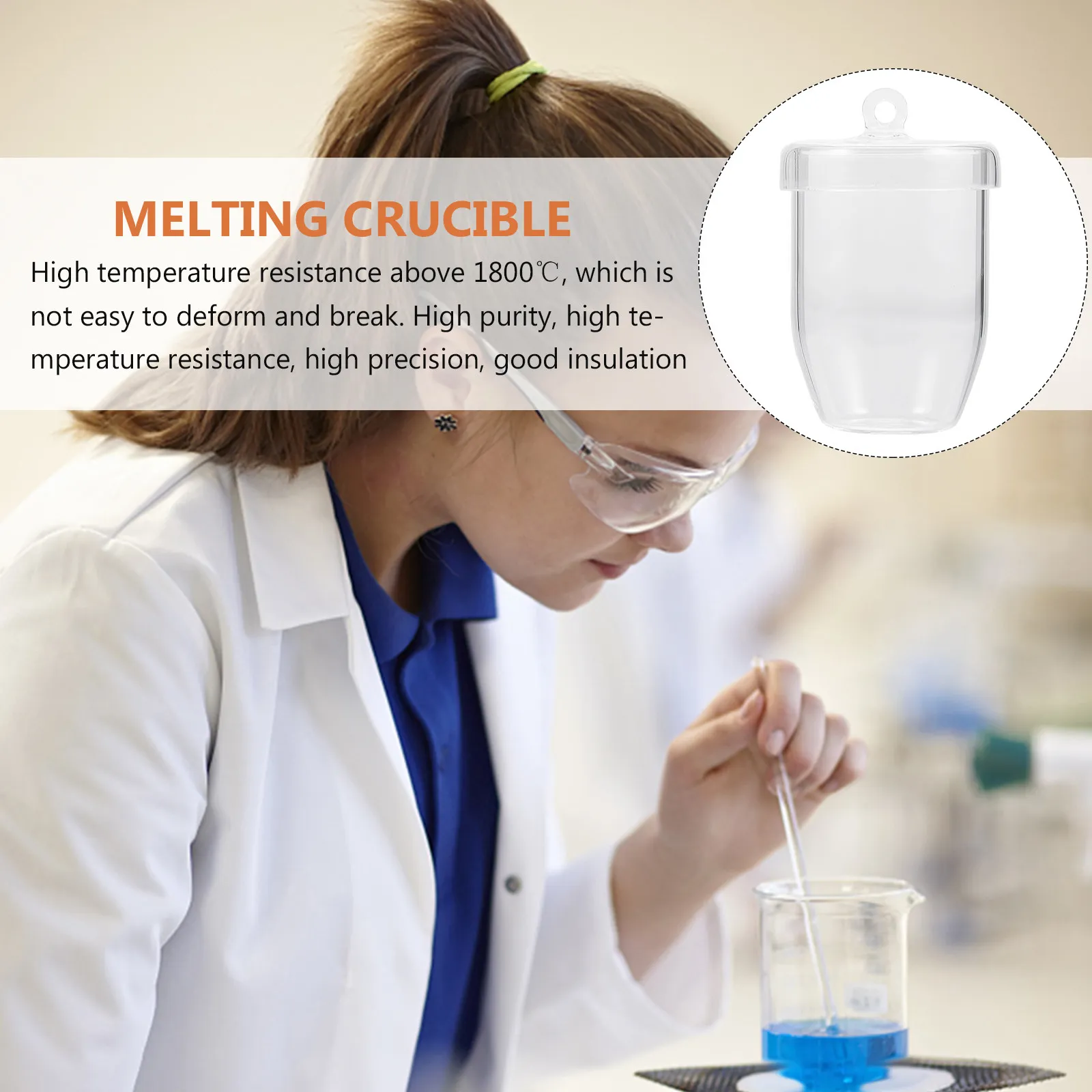 

1 шт. Термостойкий кварцевый тигель для высокотемпературной плавки металлов, золота, серебра, сплавов, инструмент для рафинирования