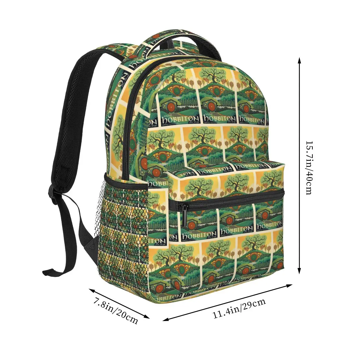 Visit The Shine Poster-1 Backpack Student Boys Girls BookBag Kids School Bag Laptop Shoulder Bags for Men Women