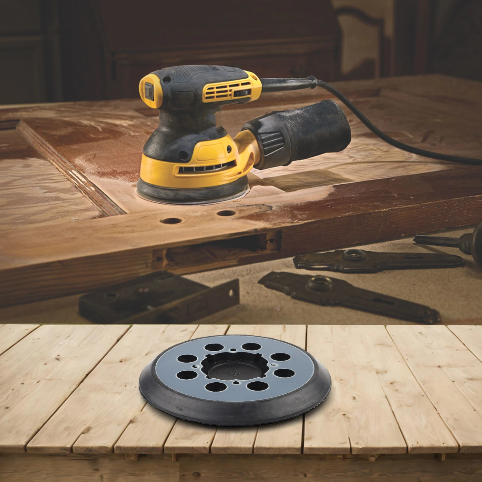 8 Hole Hook & Loop Sanding Pads 5 Inch 125mm Sanding Disc For Dewalt DWE6421 DWE6421K DWE6423 Orbit Sander