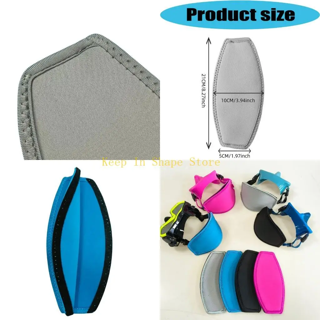 U1JC Neoprene Diving Mask Strap Wrap for Snorkeling Trip, Double Layer Comfort Cover for Adult Swimmers and Diving Preps