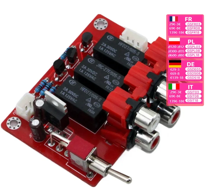 

Audio input switching board