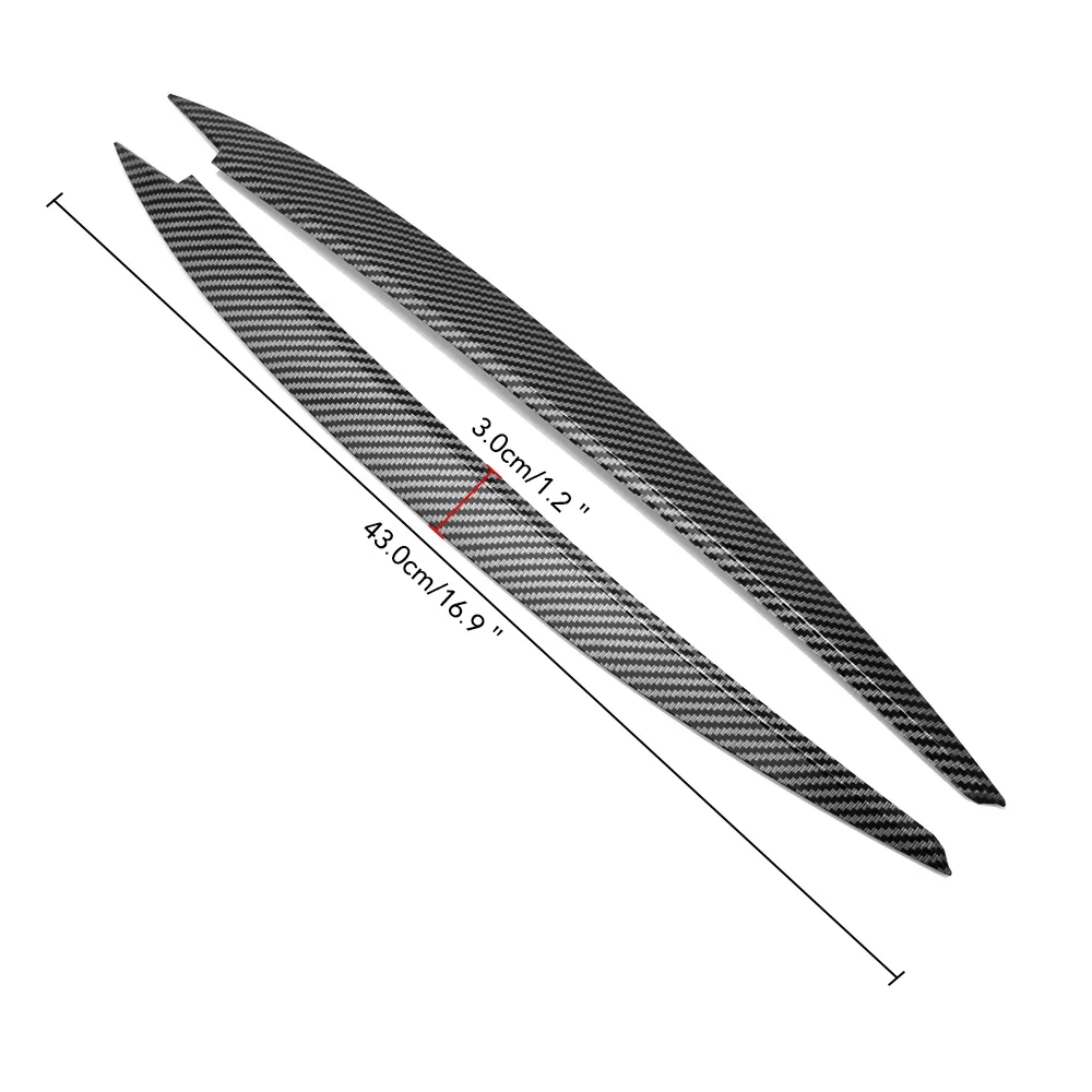 

2Pcs Headlight Eyebrow Eyelid Cover Trim ABS Carbon Black Fiber Striking For VW Golf 7 Vii Gti GTd R MK7 2013-2017