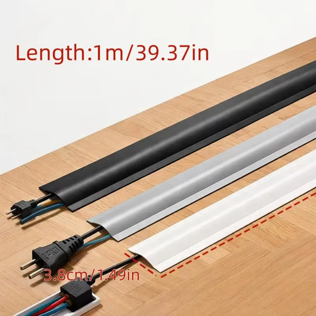 10m Self-Adhesive Cable Protector PVC Wire Protection Strip Cord Protection Cover Wear Resistant Prevent Trip Organizers ﻿