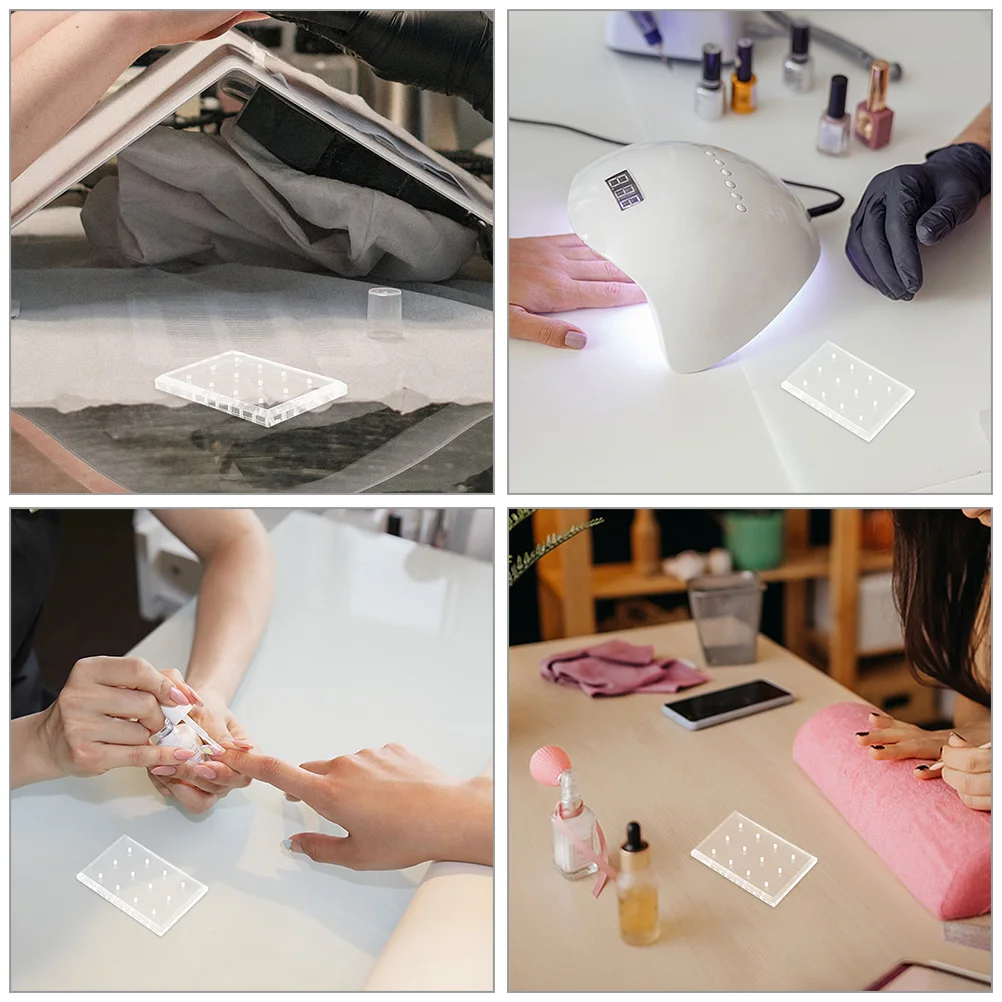 

2pcs Bit Holder Acrylic 12 Holes Nail Drill Bits Storage Stand Durable Organizer For Manicure Nail Art Display Stand