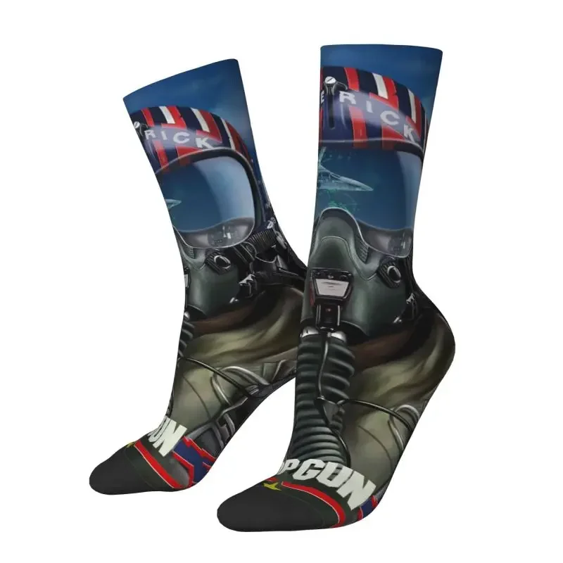 Kawaii Men's Top Gun Maverick Action Adventure Tom Cruise Movie Dress Socks Unisex Warm Comfortable 3D Printing Crew Socks