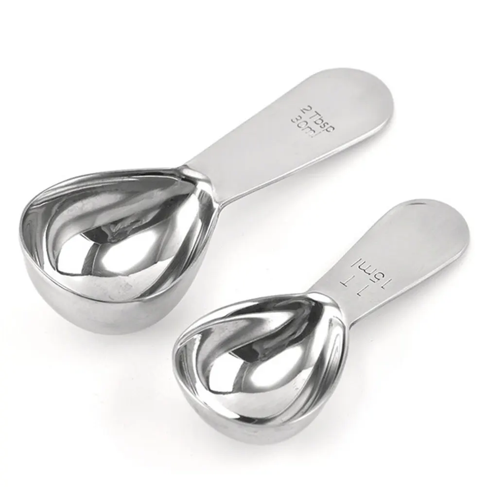 

Sturdy Coffee Spoon 304 Stainless Steel Measuring Cup No Rust Capacity Engraved Flour Kitchen Tool Powder Scoop Measuring Spoon