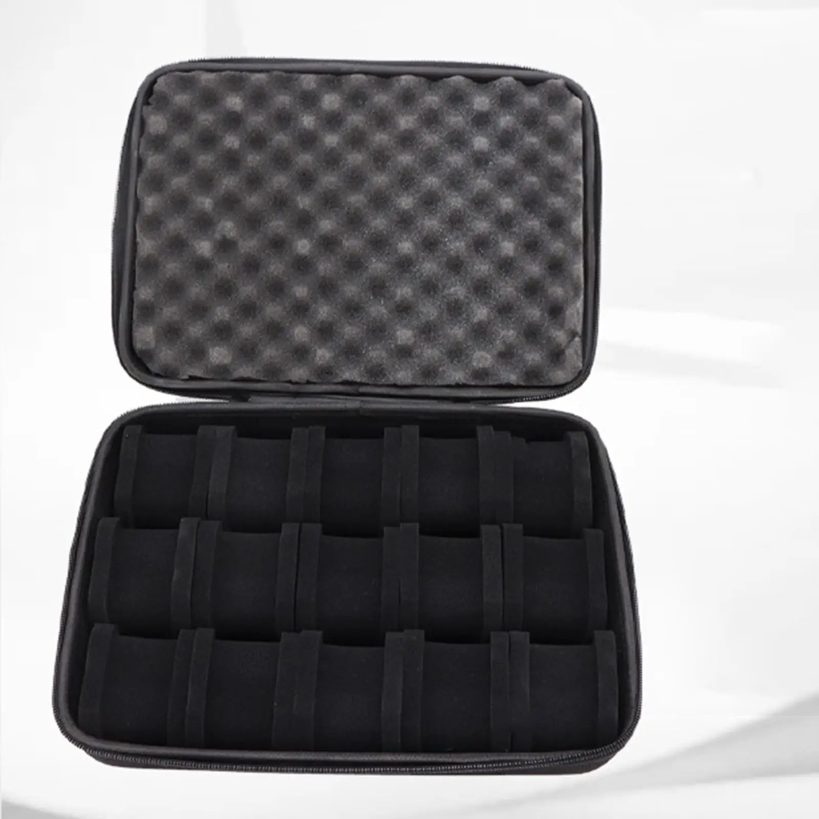 

Watch Storage Box Watch Organizer Anti Scratching Collection Zippered Wristwatch Holder Display Case for Home Business Trips