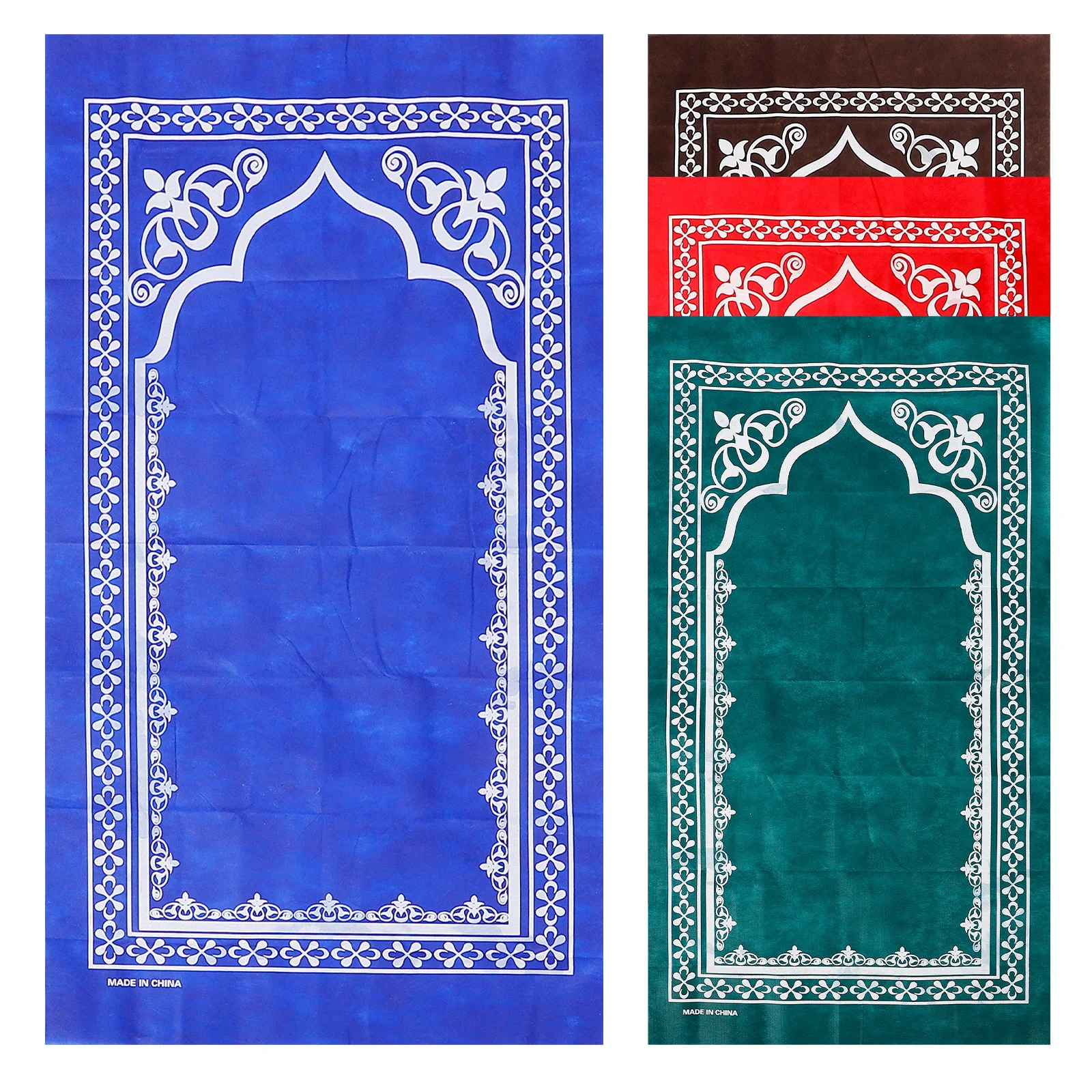 4 قطع من سجادات الصلاة الإسلامية المحمولة، سجاد إسلامي رائع لمهرجان العيد، أنماط خفيفة الوزن #2