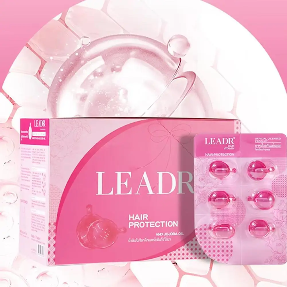 

6Pcs Rose Essential Oil Capsules Supple Dry Hair Keratin Plant Complex Oil Dry Damaged Hair Repair Female Hair Repair Essence