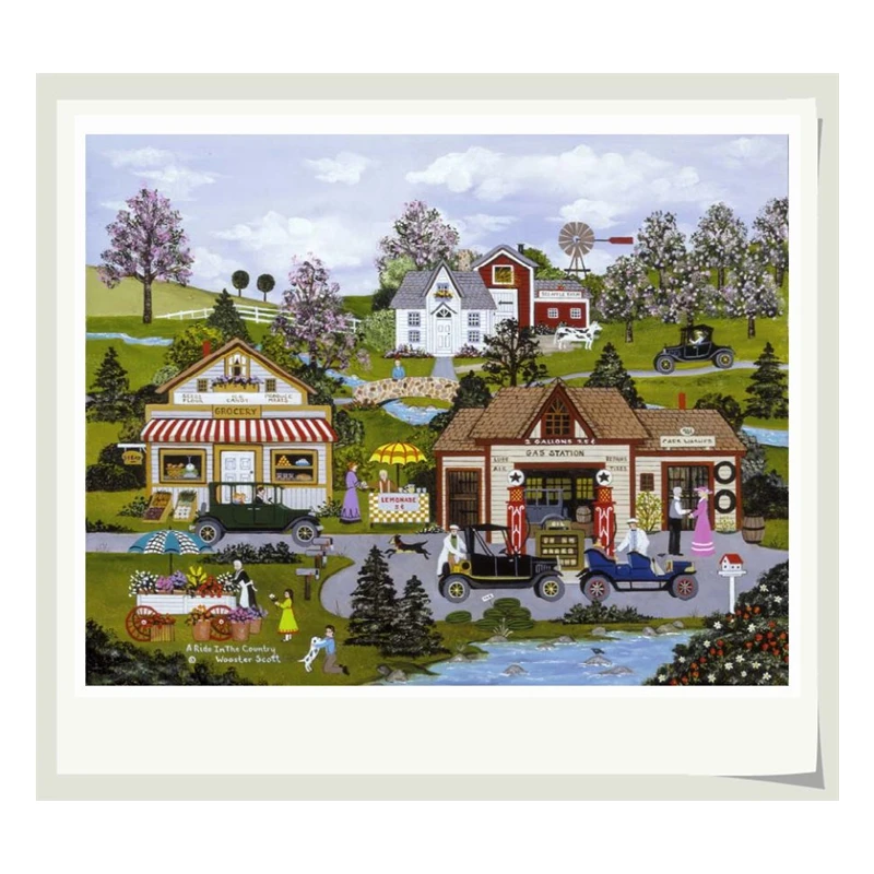 

Cross-stitch kit DIY embroidery tool kit Optional printed handcrafted intersection point kit saga Country Tour