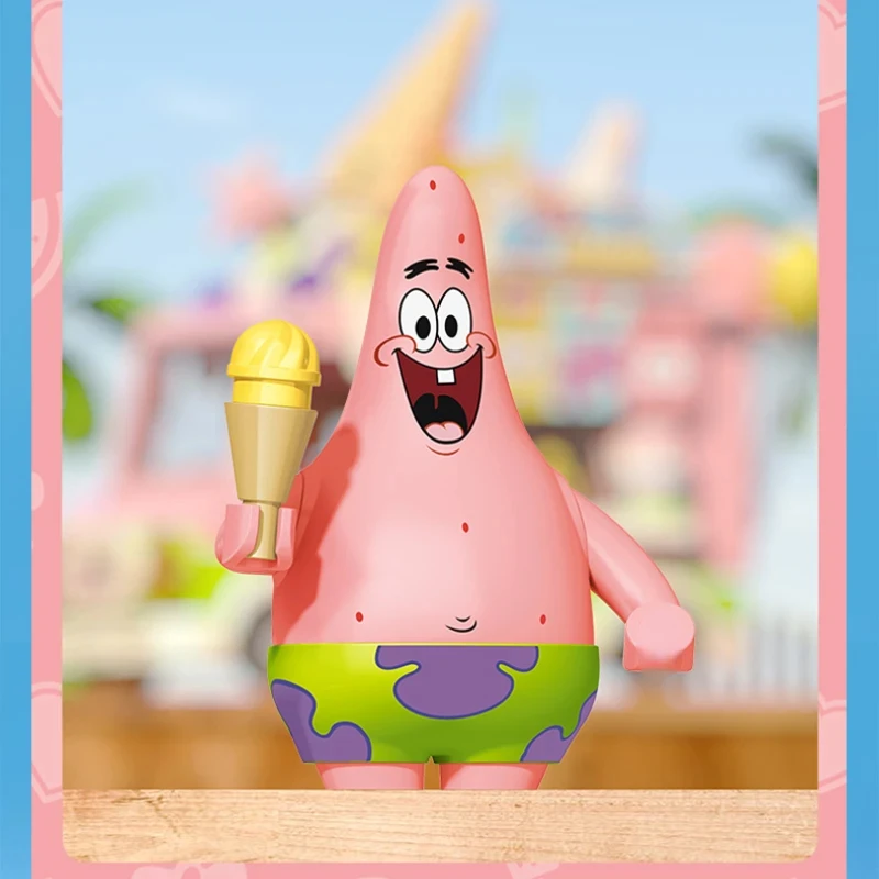 SEMBOBLOCK klocki SpongeBob Patrick Star widok na ulicę klocki zmontowane zabawki dla dzieci ozdoby modelowe prezent dla dziewczynki