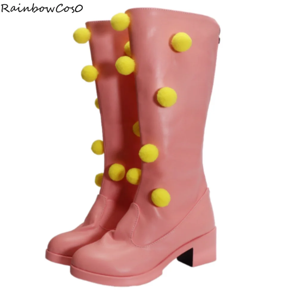 

Lucy Steel JoJo's Bizarre Adventure Обувь для косплея Сапоги Игра Аниме Вечеринка Хэллоуин RainbowCos0 W5106