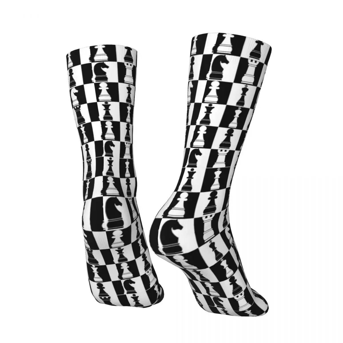 Chess Board Stockings Girls Black and White Socks Soft Breathable Gothic Socks Winter Cycling Anti Sweat Design Socks Gift