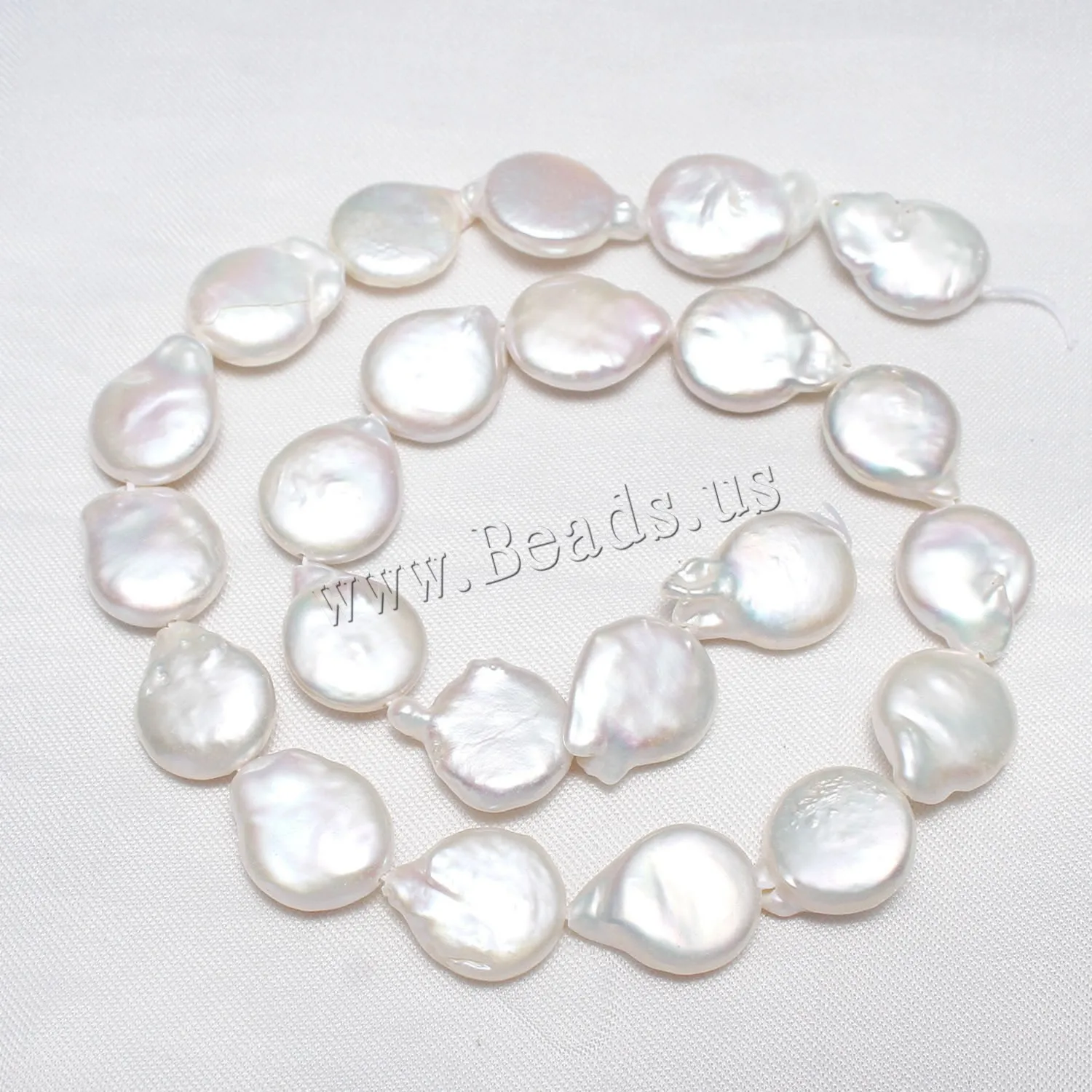 Keshi Cultured Freshwater Pearl Bead Sexy Jewelry Flat Round Natural White 13-14mm Jewelry Handmade Making DIY Necklace Bracelet