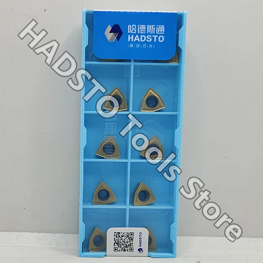 

10pcs WCMX050308 HS5131 WCMX050308 HADSTO CNC carbide U-drill Shallow hole drill inserts For Steel, Stainless steel, Cast iron