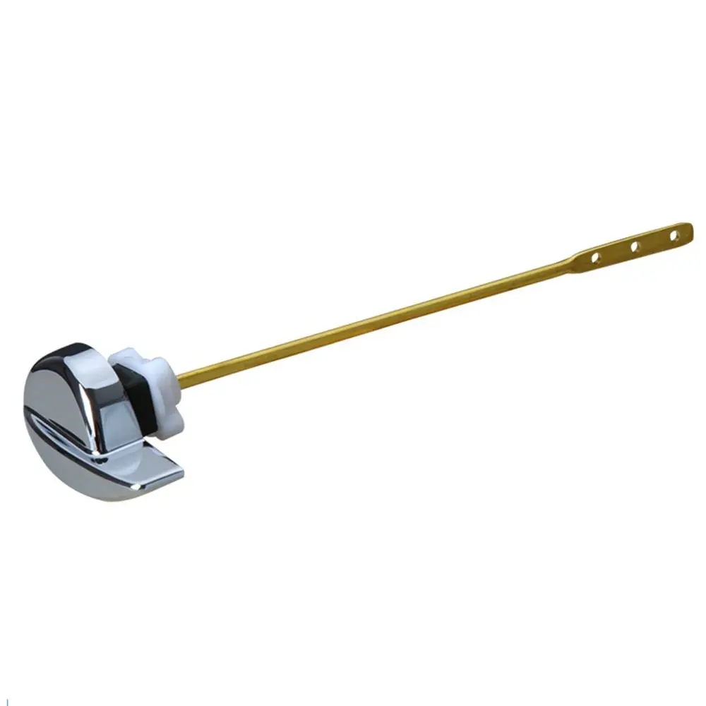 Pièces de rechange pour poignée de toilette en cuivre, finition chromée, poignée de chasse d'eau universelle à montage latéral, 3 trous de suspension, stable