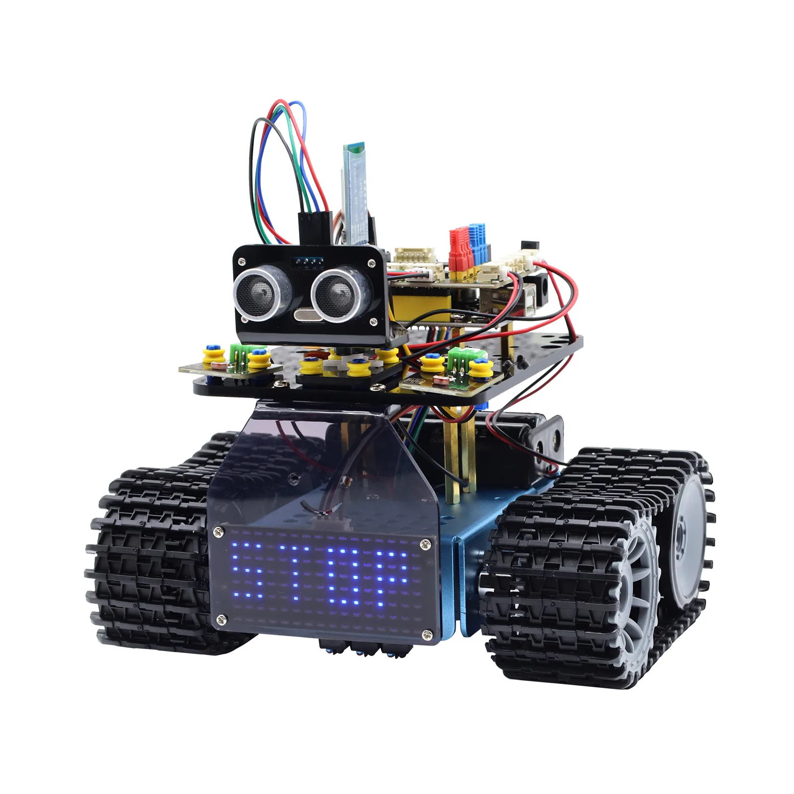 Keyestudio Upgrade Mini Smart Tank Robot V3.0 For Arduino Kit Robot Car DIY Programmable STEM Kit Compatible With Arduino&Mixly