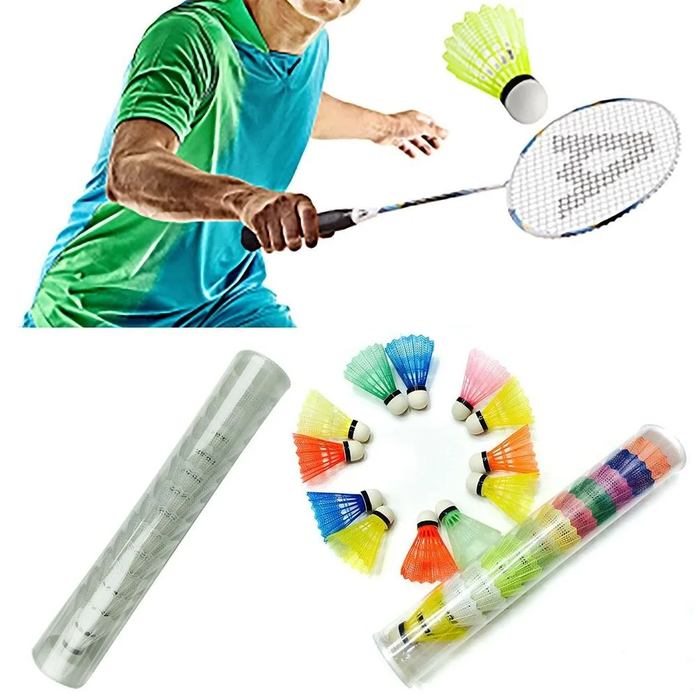 

6/12PCS Windproof Badminton Multi-color Training Accessories Plastic Shuttlecock Ball Stable Durable Sport Supplies