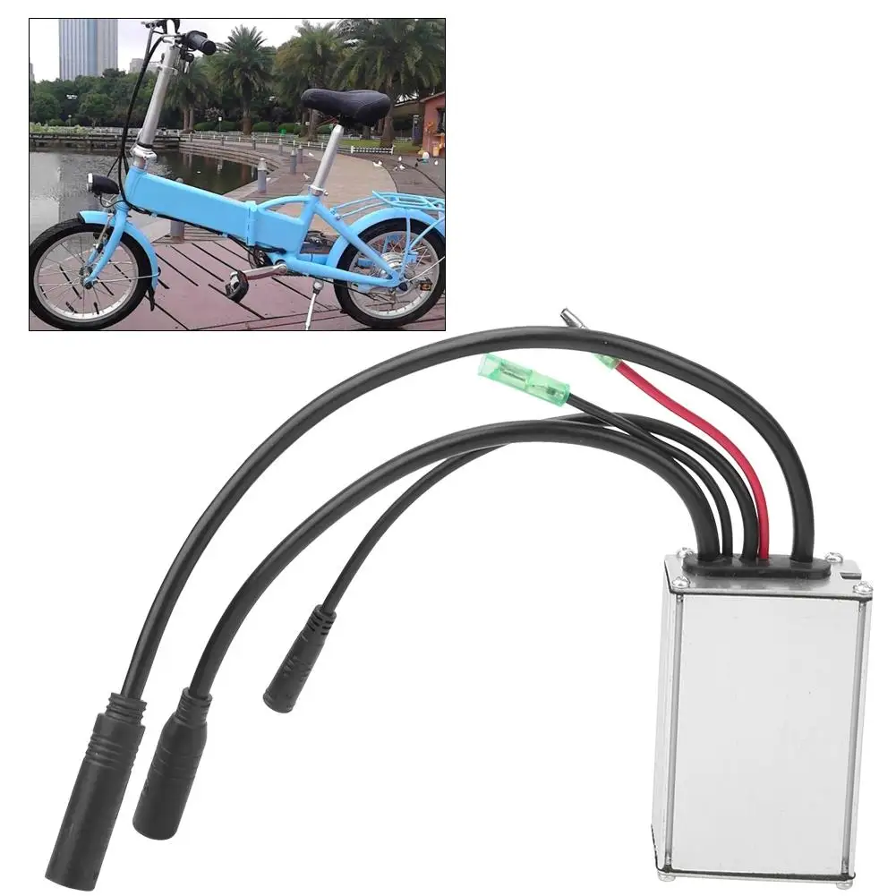 Electric Bike Motor Controller Brushless 36V/48V15A Waterproof Scooter Controller with Hall Sensor Adapter