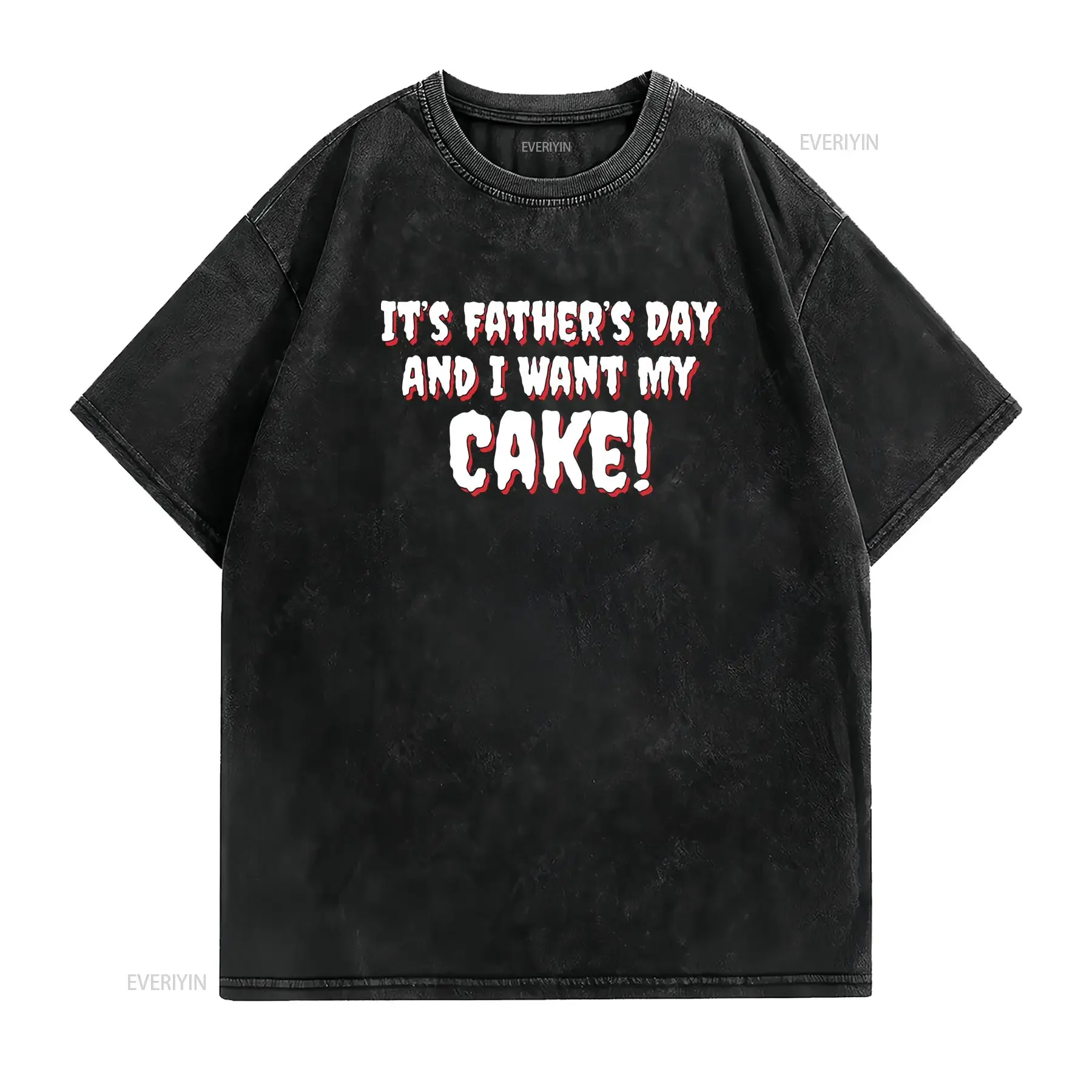 Creepshow I want my cake T Shirt vintage Washed Unisex fashion streetwear Comfortable Stylish Casual Stretched Breathable