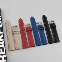 110/70mm 120/80mm 130/90mm 140/100mm Leather Watch Strap 16/18/19/20/21/22mm Soft Watchband Men Women Sport Universal Bracelets