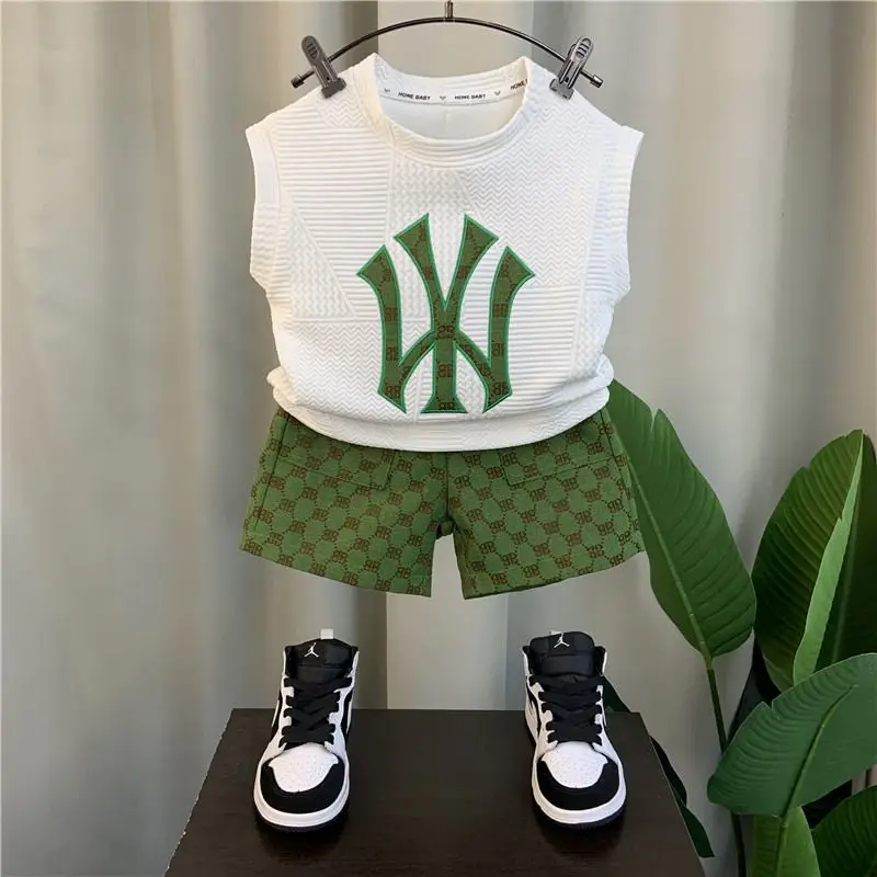 Set di abbigliamento per bambini estate nuovo bambino t-shirt manica corta pantaloncini due pezzi Set sportivo per il tempo libero per bambini