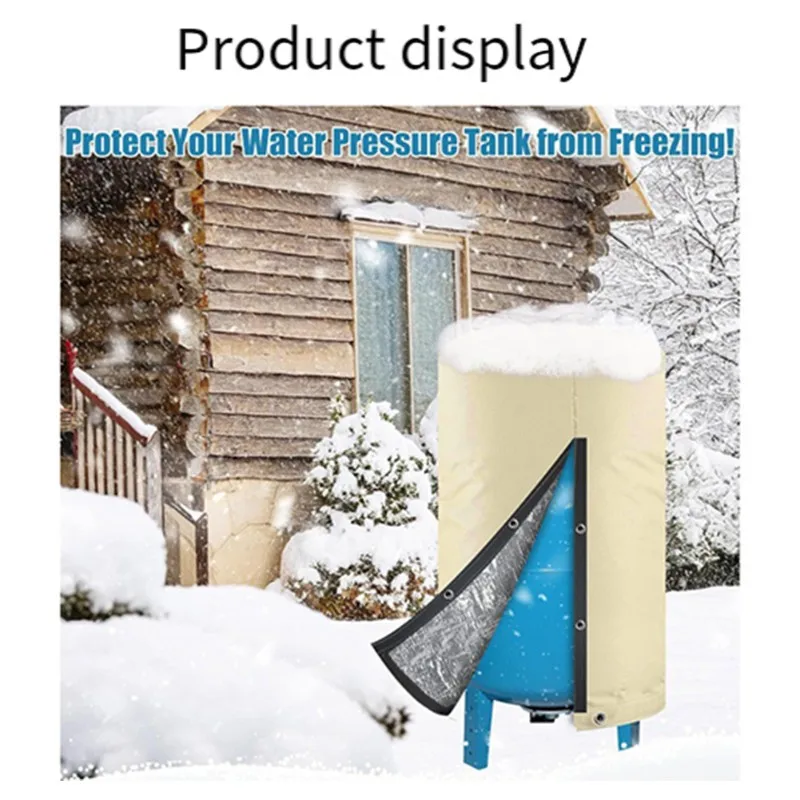 

B08B-Insulated Water Tank Cover, For Yard Outdoor 24" X 34" Round Well Pressure Tank Cover, Antifreeze For Well Pump