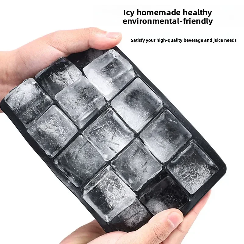 Yjq 4pcs silicone ice grid, easy demoulding, quick-freezing and odor-free 15 grid square ice-making summer drink mold