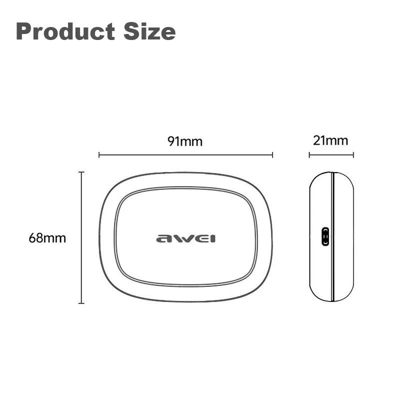 Awei TZ8 Wireless Headphone with Air Conduction Technology and Ear-Hook Design, Open Bluetooth Earphone for Sports and Music