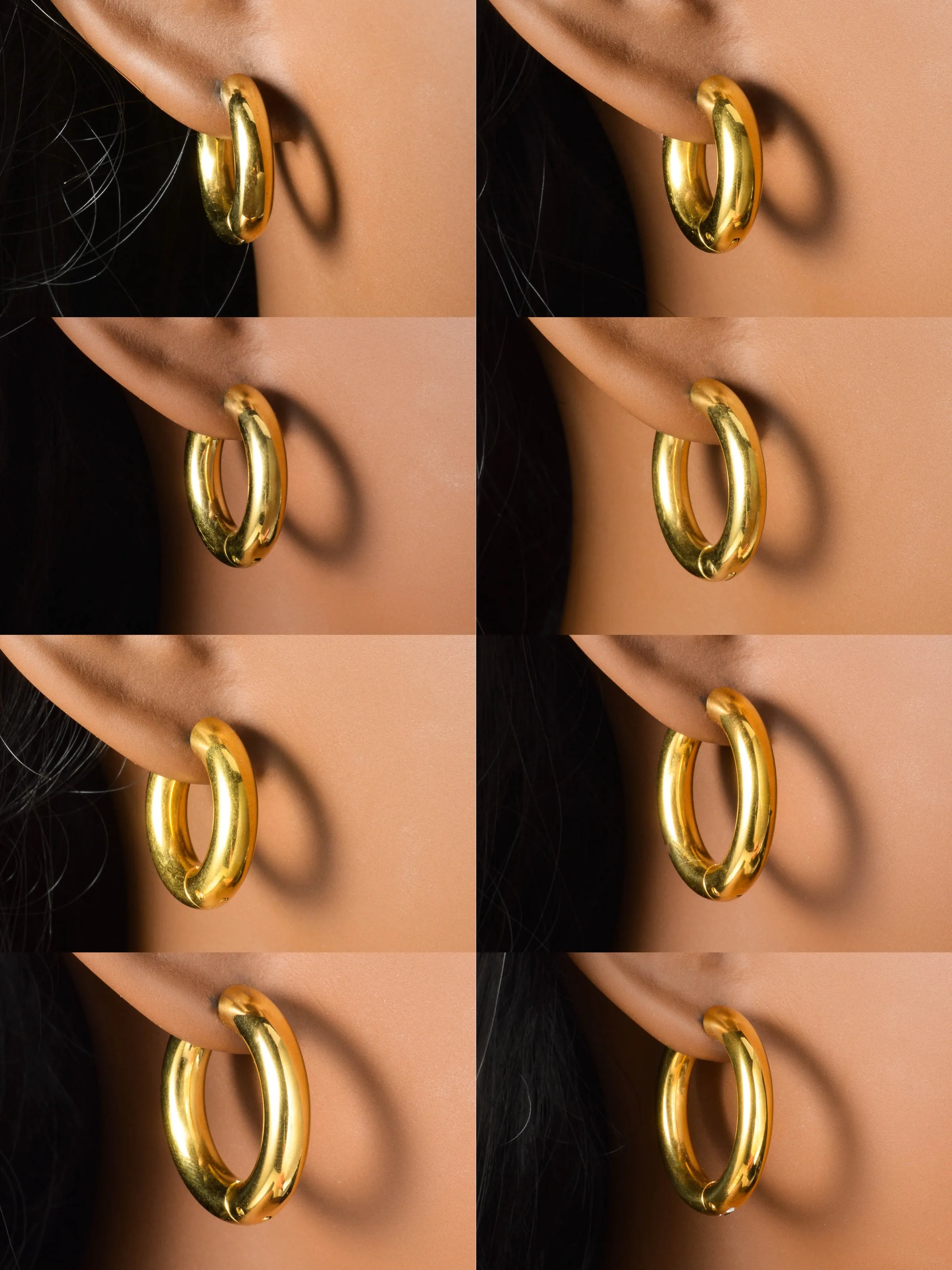 

Small Hoop Earrings Stainless Steel Circle Round Huggie Hoop Earrings for Women Men Ear Ring Ear Bone Buckle Jewelry Gift