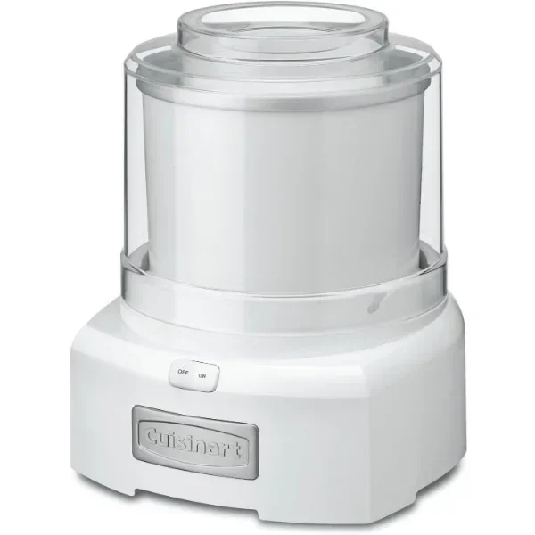 Cuisinart Ice Cream Maker Machine, 1.5 Quart Sorbet, Frozen Yogurt Maker, Double Insulated, White, ICE-21P1