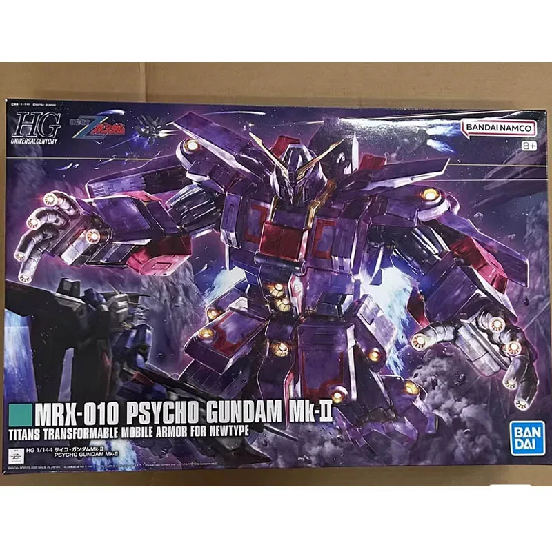 Em estoque bandai original hg MRX-010 psycho gundam mkii titãs armadura transformável anime figura montagem modelo brinquedo presente crianças