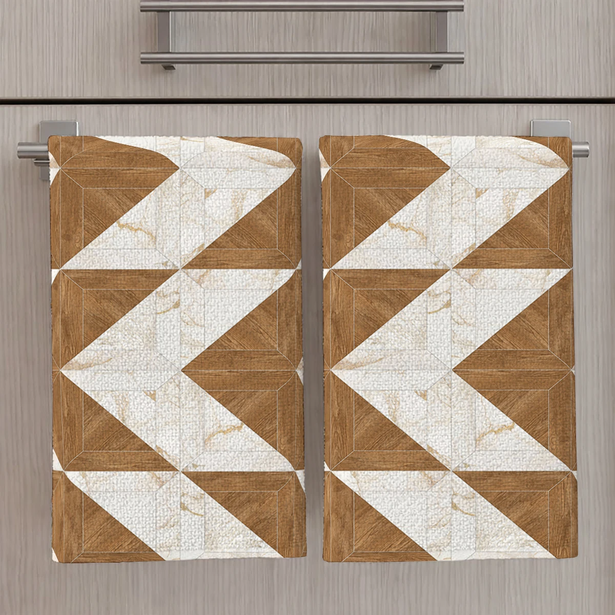 

Geometric Pattern Polyester Cleaning Cloth - Machine Washable, High-Quality Household Cleaning Wipe for Daily Use