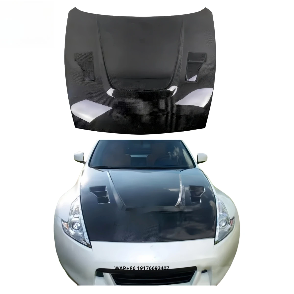 

Carbon Fiber Engine Hood forNissan 370Z Z34 2009-2015 JDM Style