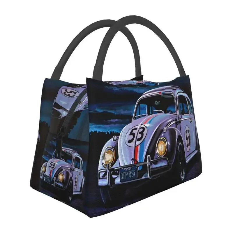 Classic Racing Car Herbie Insulated Lunch Tote Bag for Women Resuable Cooler Thermal Food Lunch Box Work Travel