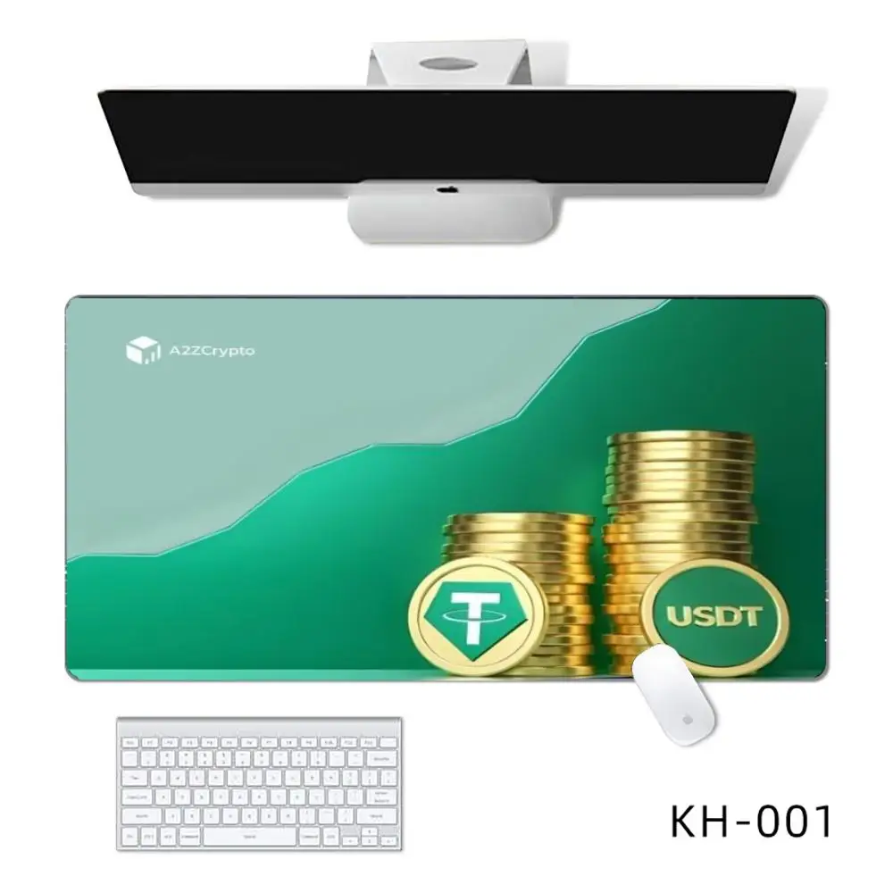 Virtual currency Mouse Pad Mouse Pads For Desk, Gaming Mouse Pad,  with Stitched Edges and Non-Slip Rubber Base