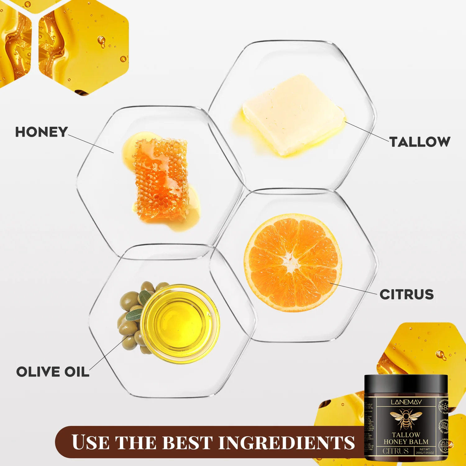 2PCS Tallow & Honey Glow Cream: Hydrating & Firming Moisturizer for Face/Body to Improve Elasticity, Brighten Dullness