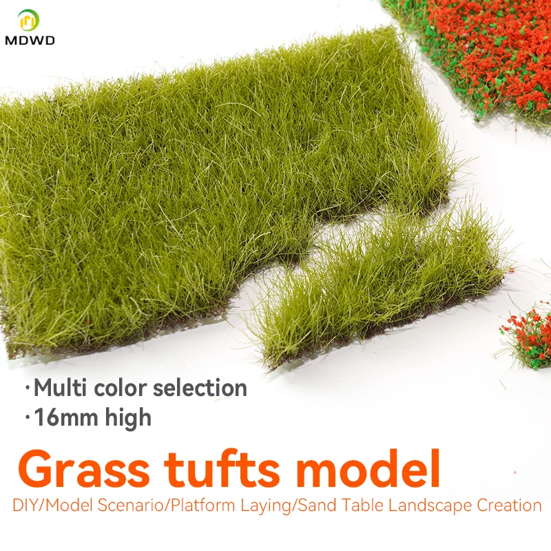 

Высота 16 мм, статический пучок травы, искусственные раскрываемые вручную цветочные кластеры, военная сцена, модель «сделай сам», садовый декор для диорамы