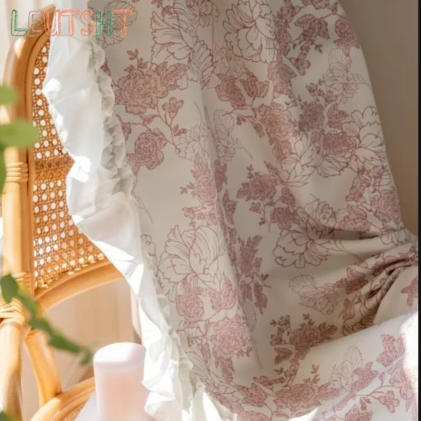 French Light Luxury Bedroom Girly Curtains Ins Style Full Curtains for Living Room Luxury New Chenille Customized