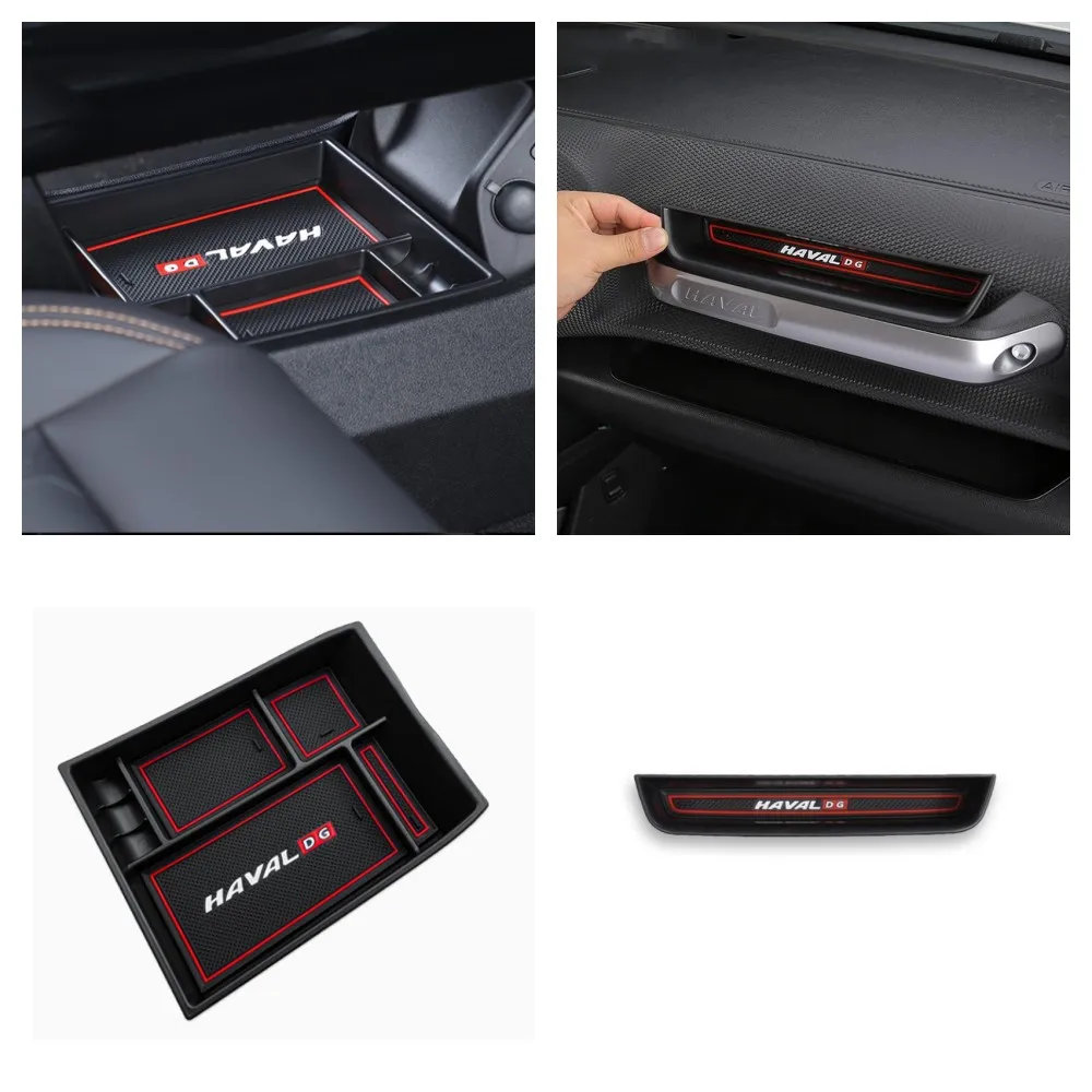 

For Haval Dargo 2021 2022 Accessories Center Armrest Box Central Storage Tray Container Box Cover Kit Plastic