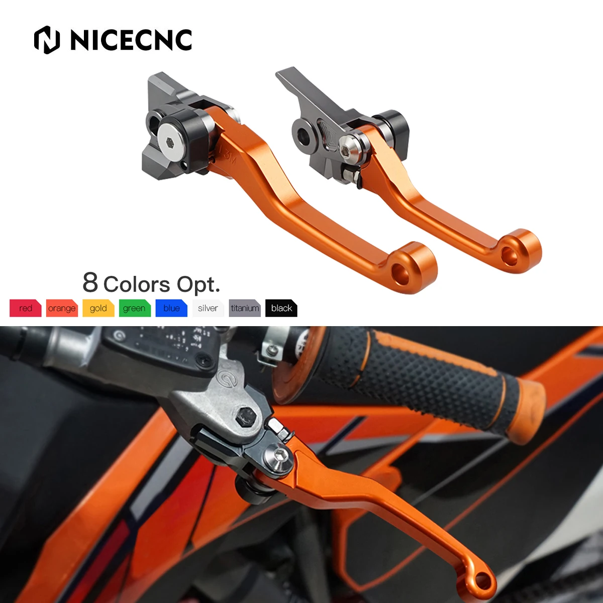 

NICECNC For KTM EXC 300 2014-2023 EXC 250 EXCF 350 EXC 450 SX 125 SXF 250 SXF 450 XCW 300 XCW XC XCF Pivot Brake Clutch Lever
