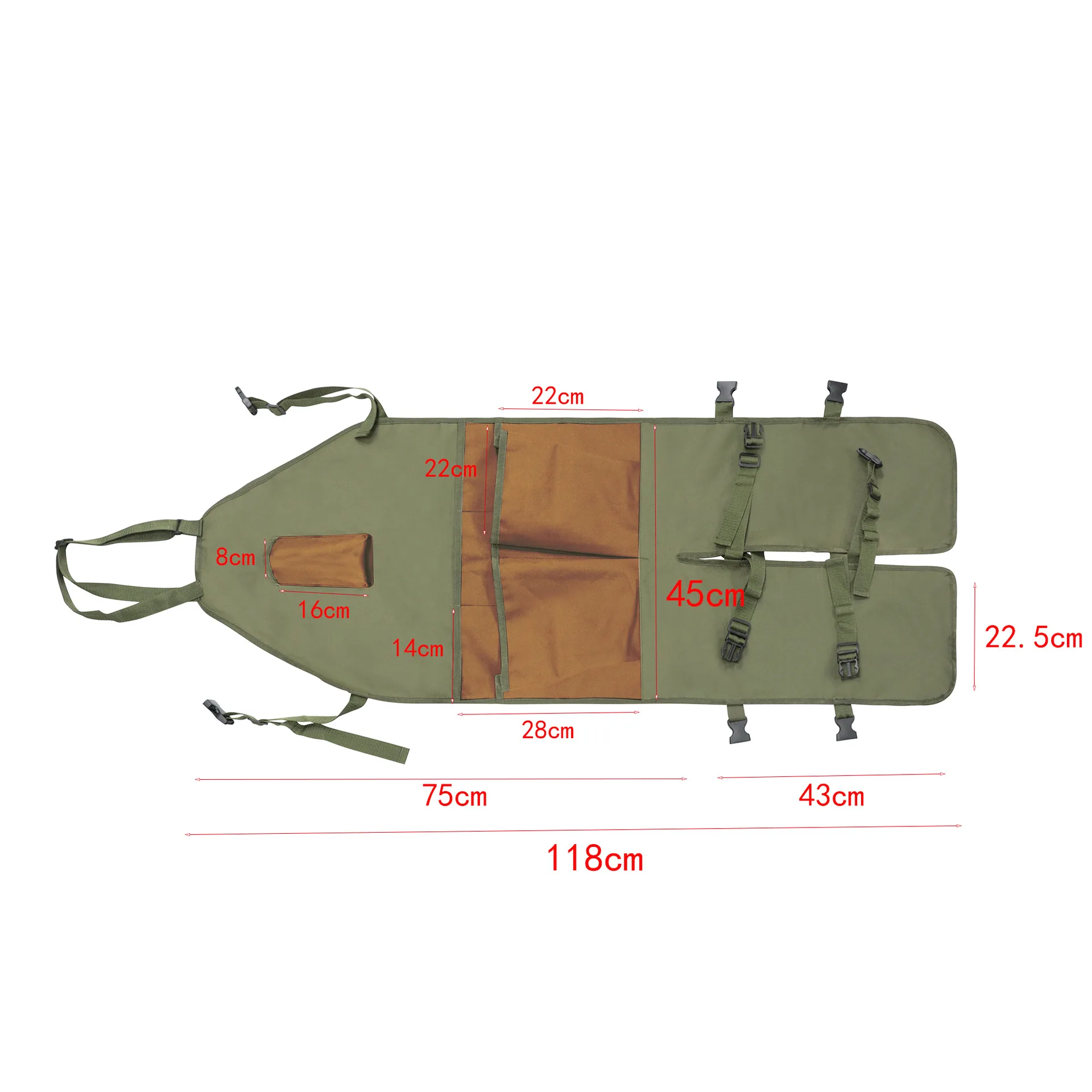 New Arrival Gardening Leg Protection Apron Multi-Pocket Outdoor Pruning Picking Dirt-Proof Durable 600D Oxford Cloth Green Khaki