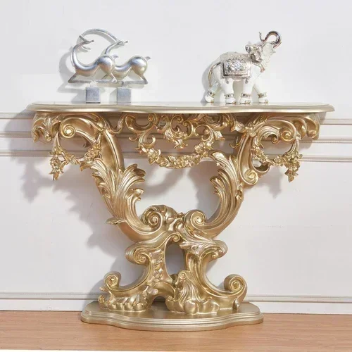 European style entrance  French style villa rural entrance entrance end view table wall side cabinet