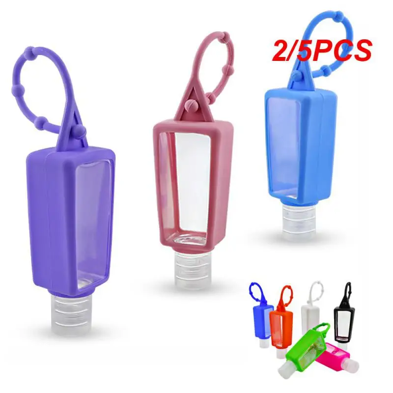 Mini Silicone Hand Sanitizer Suporte de gel de mão Gancho recarregável Garrafas vazias de aperto, Dispensador portátil de sabão de viagem 30ml