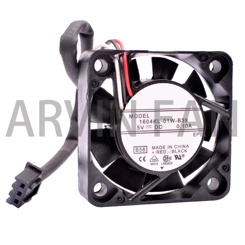 

Original 1604KL-01W-B39 4010 4cm 40mm Fan 40x40x10mm DC5V 0.10A 3 Lines Cooling Fan For Video Recorder Switch Router