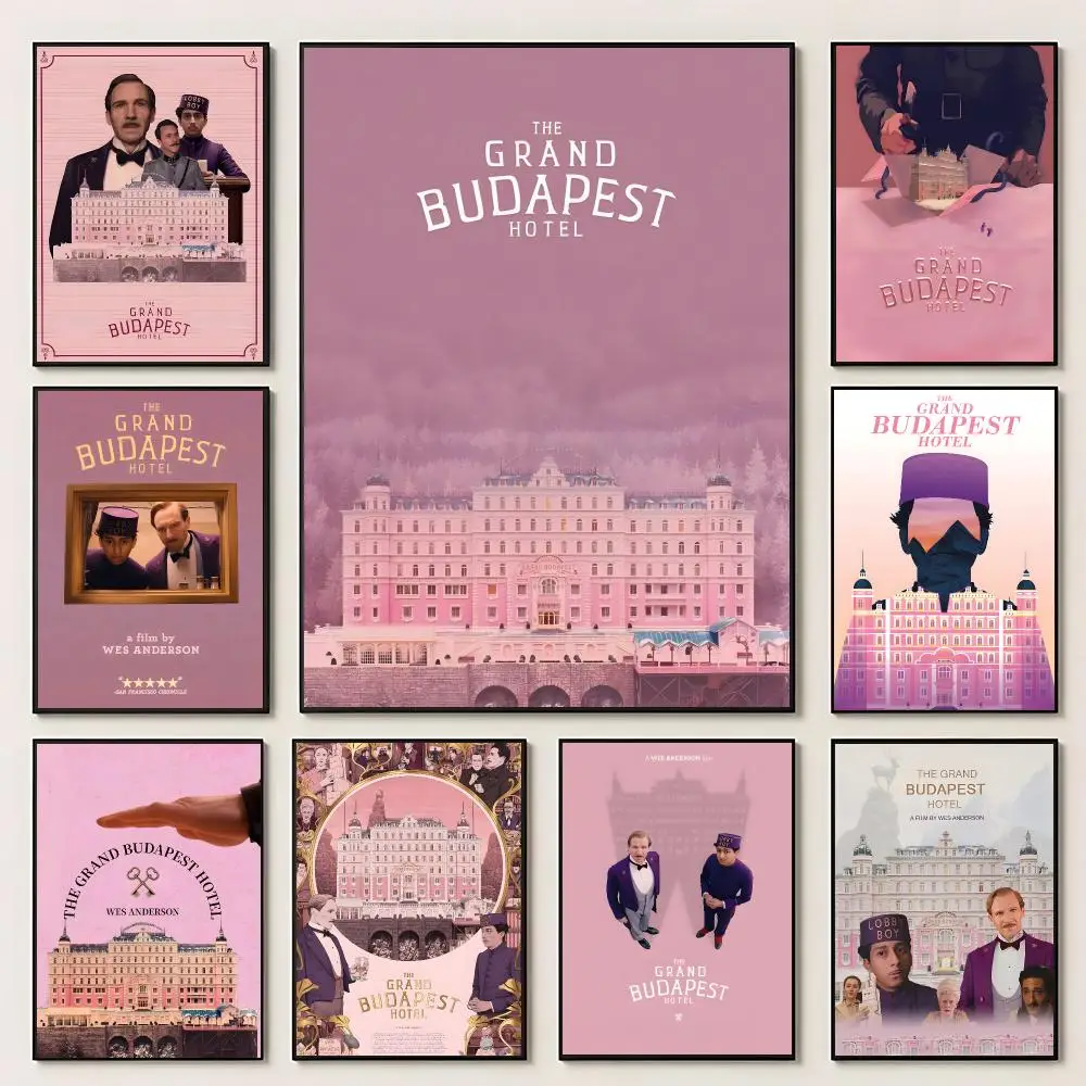 Movie The Grand Budapest Hotel Poster Self‑Adhesive Waterproof PP Poster Coffee House Bar Wall Art Sticker Room Home Decor