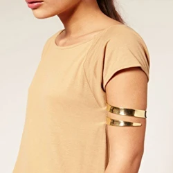 Retro Greek Roman Style Open Ended Shape Bracelet Armband Upper Arm Cuff Armlet Festival Bridal Bikini Dance Jewelry