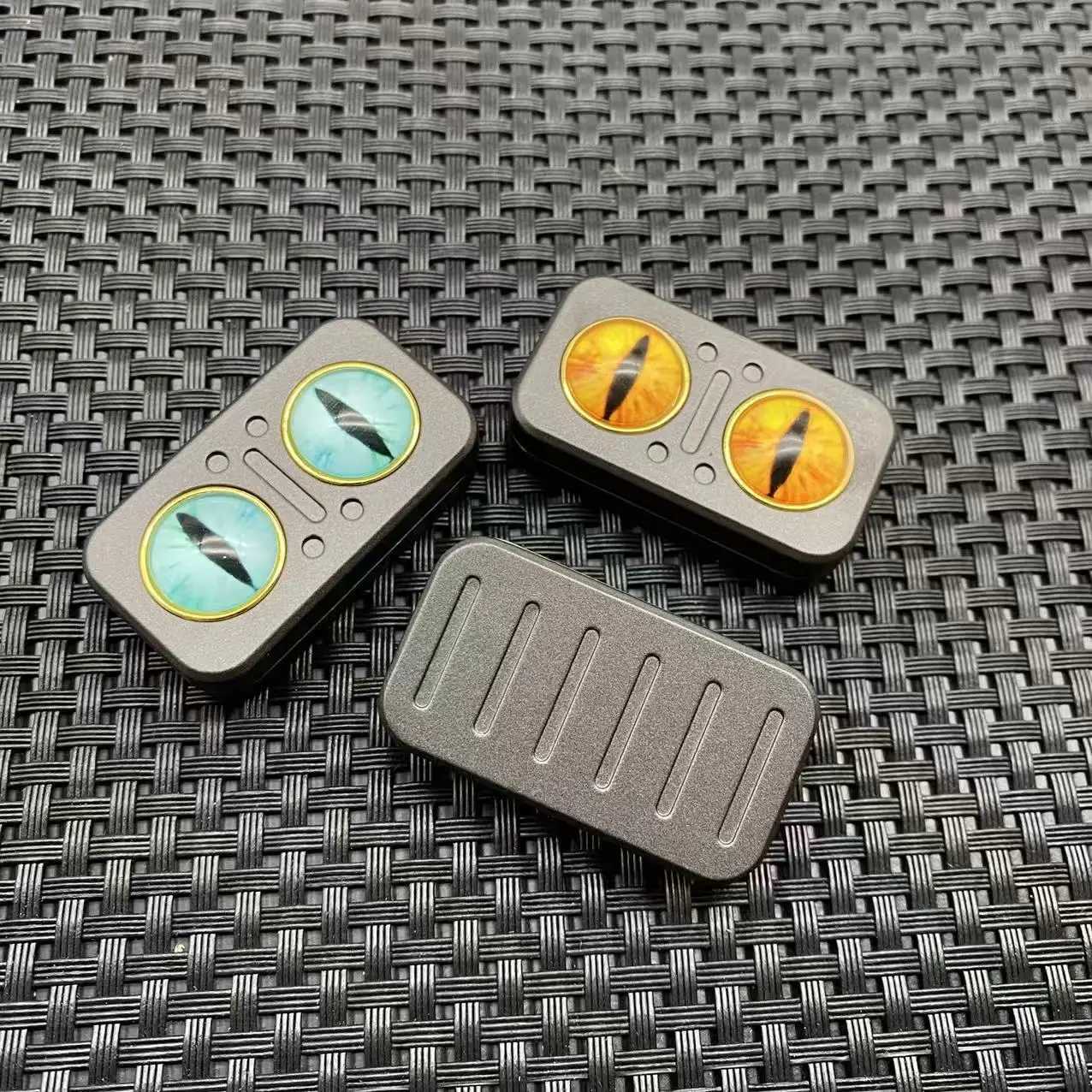 Gufo rotante cursore meccanico push card magnetico clicker Fidget Spinner piastra di spinta giocattolo sensoriale antistress in lega EDC